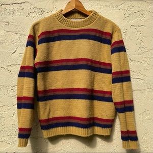 vintage 1970’s made in USA Robert Bruce knit striped unisex sweater